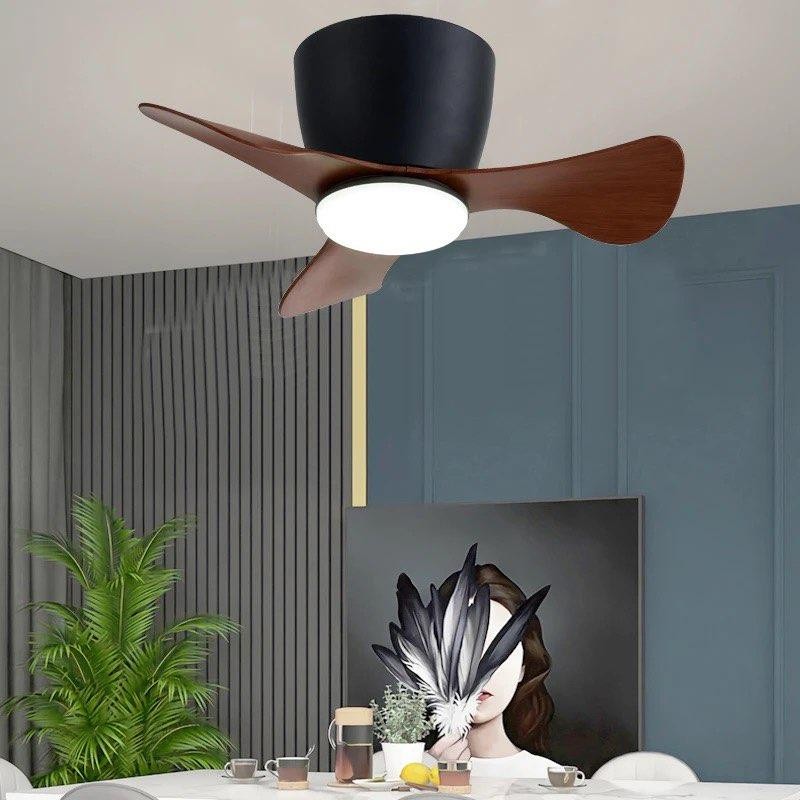 Mini Ceiling Fan with LED Light Remote Control Ceiling Fan with Light