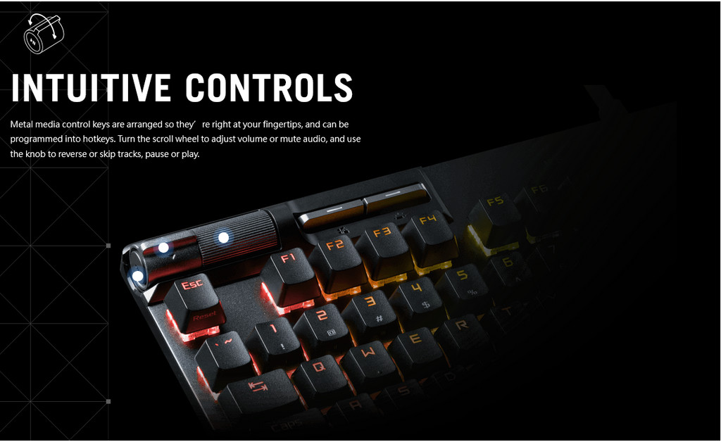 Asus ROG Strix Flare II XA08 Red Brown Blue Switches Gaming Keyboard ...