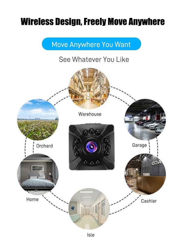 1080p Ultra HD mini camera wireless CCTV WiFi Security Remote Control ...