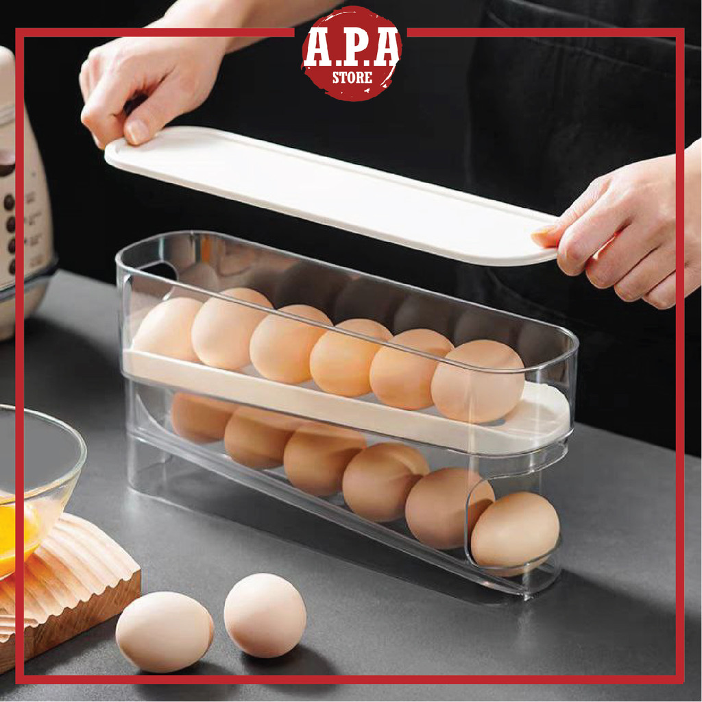 APA Plastic Egg Automatic Roller Container Slide With Lid Food Storage ...