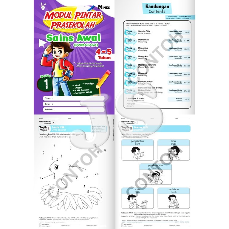 MODUL PINTAR PRASEKOLAH TAHUN 4.5 & 6 | MATEMATIK | SAINS | JAWI - KSPK ...