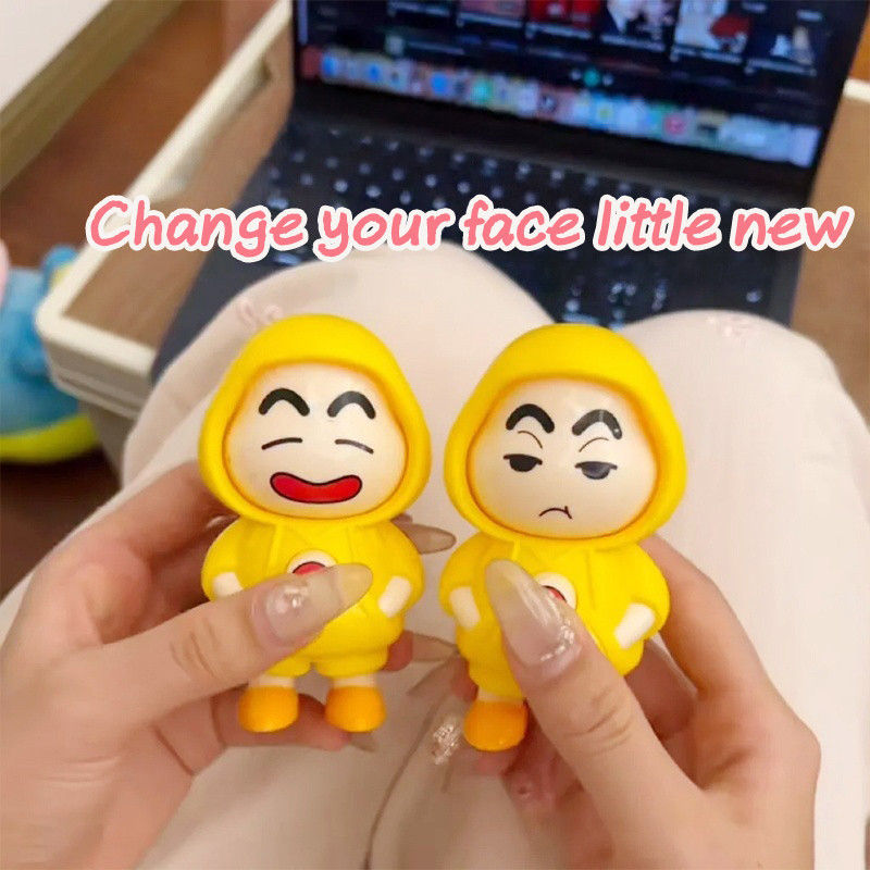 Funny Halloween Keychains Crayon Shin Chan Face Change Toys Lovely Best