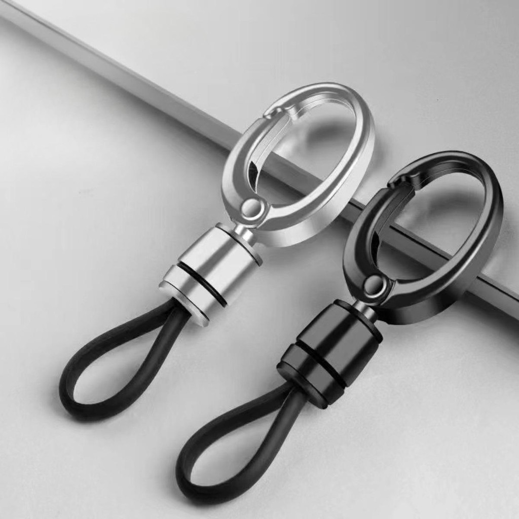 New Car Keychain Rubber Rope Metal Simple High-end Car Keychain Rope ...