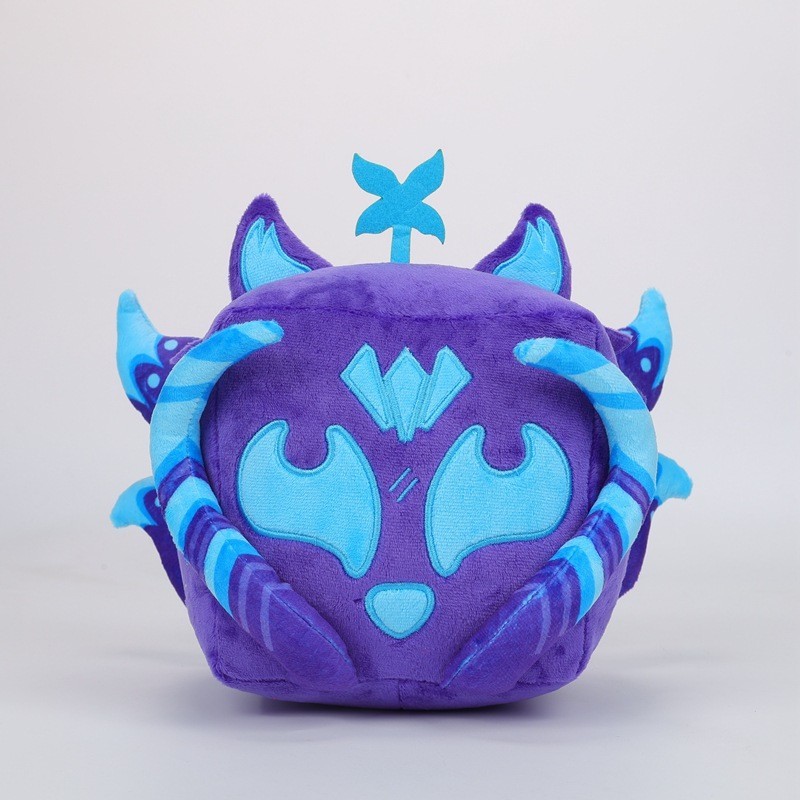 Blox Fruits Game Peripheral Fruit Leopard Print Box Plush Toy Purple