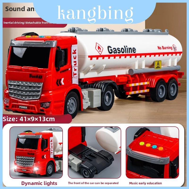 Plastic Childrens Oversized Oil Tanker Inertia Toy With Light Effects ...
