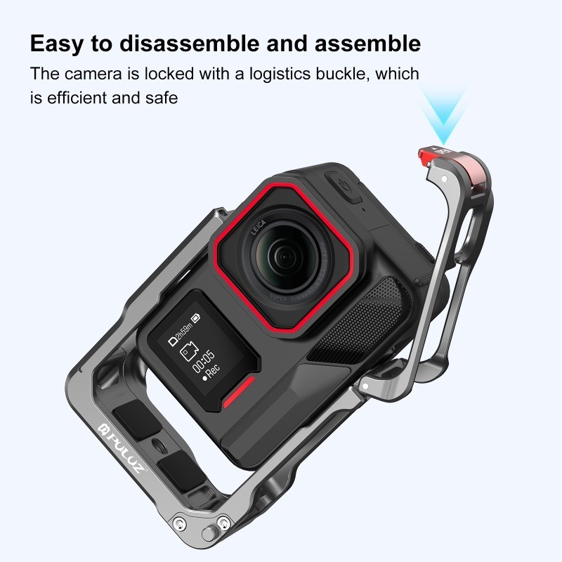For Insta360 Ace Pro 2 Aluminum Alloy Protective Cage Rig Dual Cold ...
