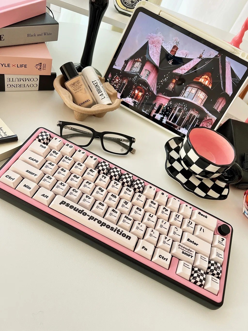 Retro Checkerboard Keycaps Cherry Profile 133 Keys PBT Dye Sublimation ...