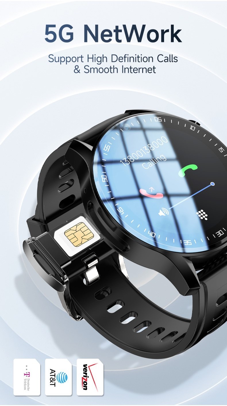 Original 4G Smart Watch with sim card slot and WiFi 64G 128G A7 Android ...