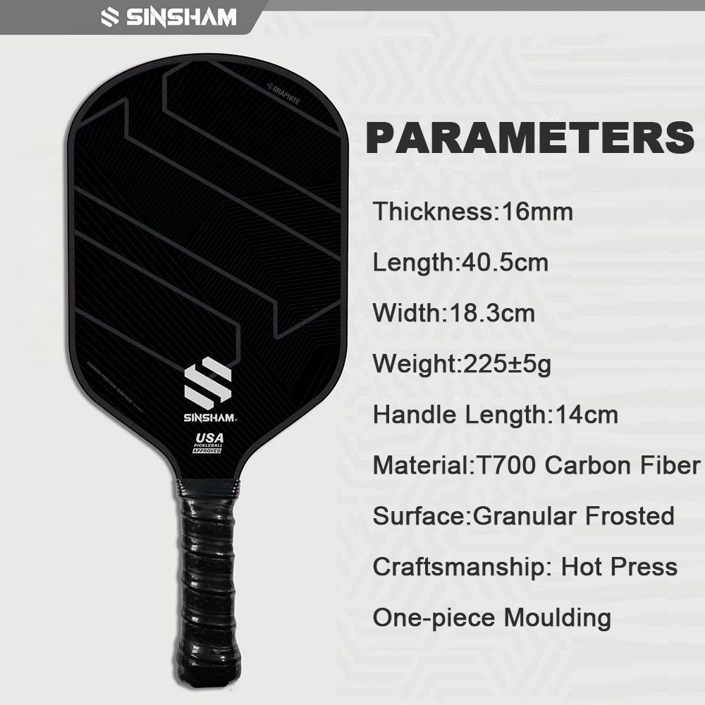 Professional 16mm Pickleball Paddles T700 Carbon Fiber Hot Pressing ...