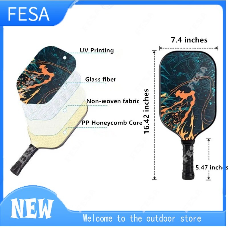 Professional Pickleball Racket USAPA Standard Overgrips Padel 13mm ...