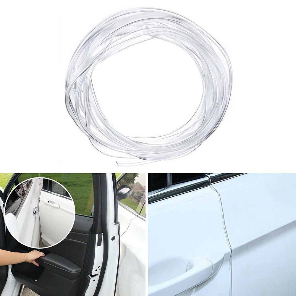 [WELV] 10ft Clear Strip Car Door Edge Trim Molding Rubber Guard Scratch