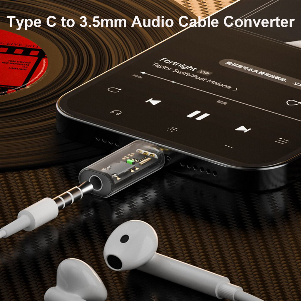 USB-C / Type C to 3.5mm Audio Cable Converter 3.5 Jack Earphone ...