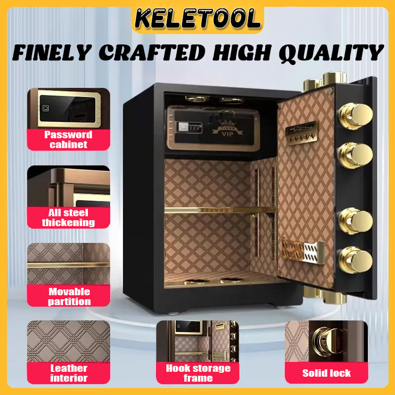 Fingerprint WiFi Password Key Safe 32KG Digital Safety Box peti besi ...