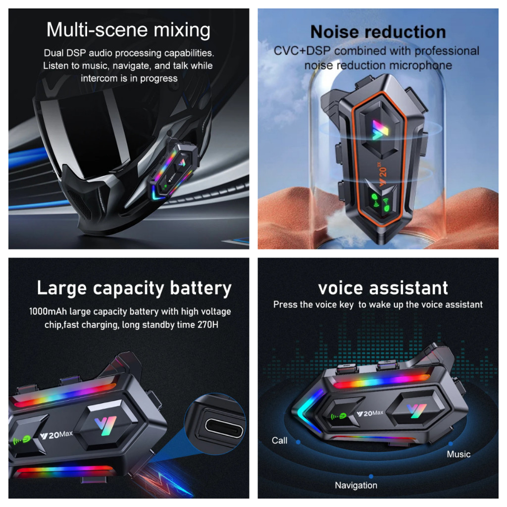 (🚚MY Stock🚚) Y20MAX soft and hard microphone Waterproof Bluetooth ...