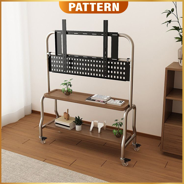 PATTERN Modern Adjustable 43-75 Inch Stainless Steel TV Stand Rack with ...
