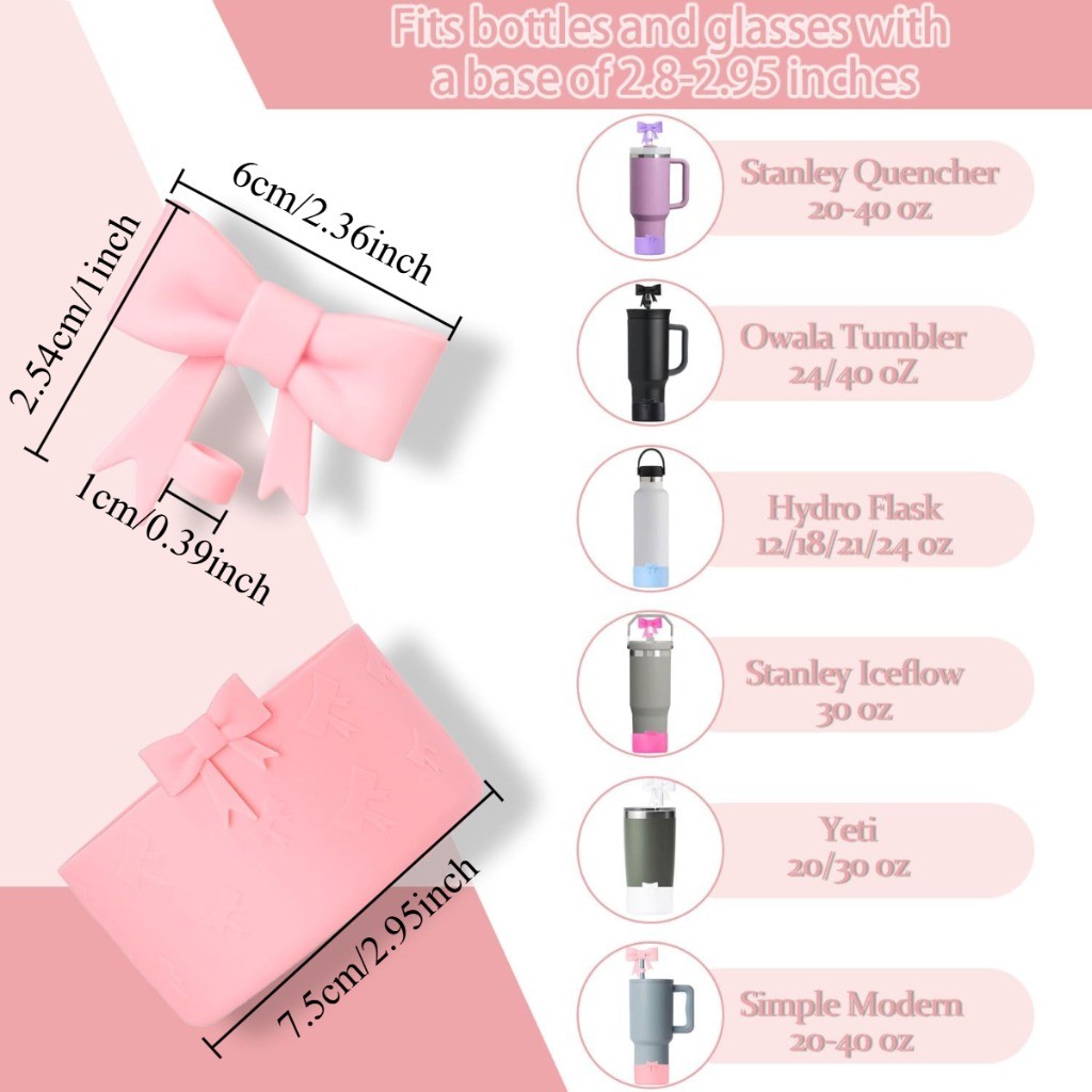Straw Cover Tip & Water Bottle Silicone Boot & Water Bottle Pendant Set ...