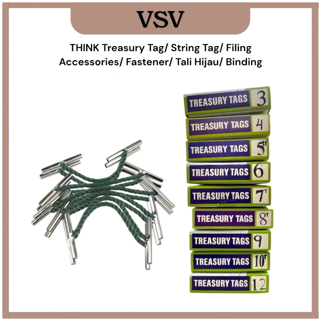 THINK Treasury Tag/ String Tag/ Filing Accessories/ Fastener/ Tali ...