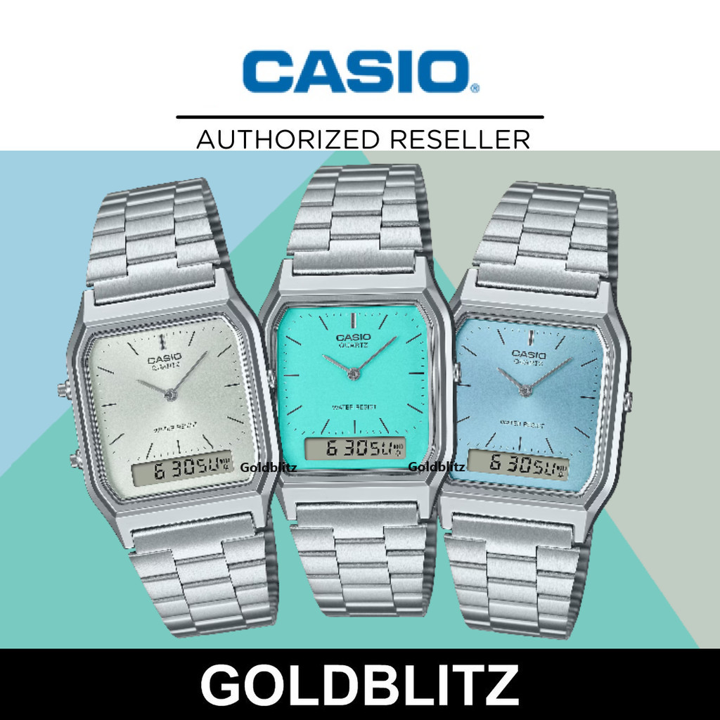 Casio Elegante Uhr AQ-230A-2A1, türkis, Klassisch