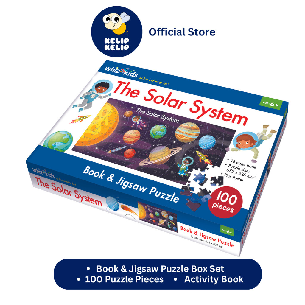 Solar System Book & Jigsaw Puzzle 100 Pcs Gift Set For Children ...