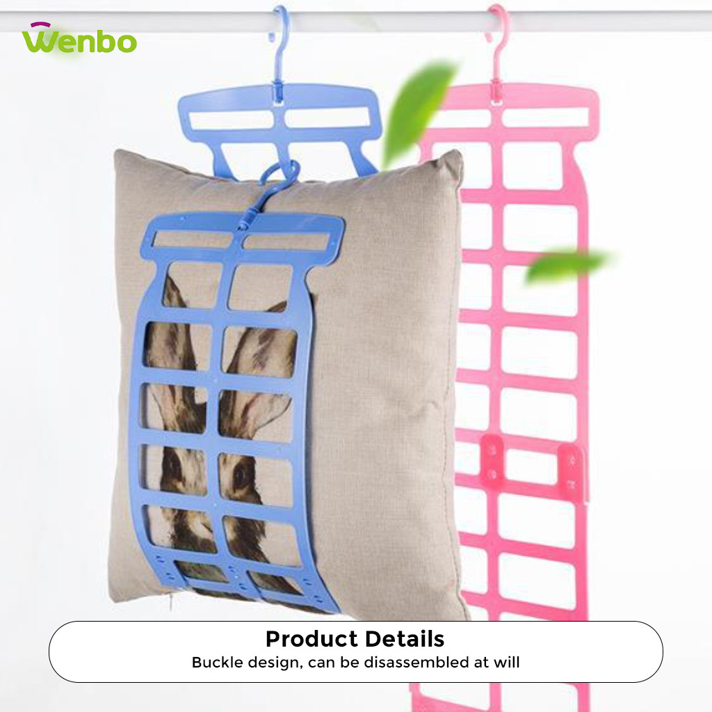 Wenbo Pillow Drying Rack Double Hooks Adjustable Multifunctional Hanger ...