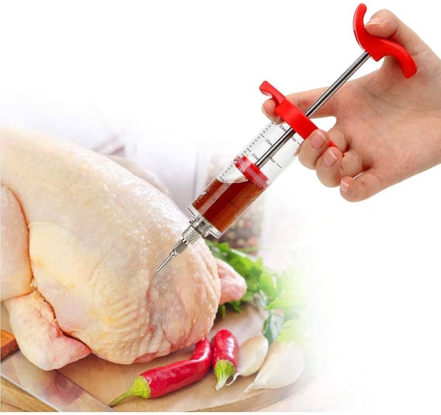 Marinade Injector Flavor Syringe Cooking Meat Poultry Tools ...