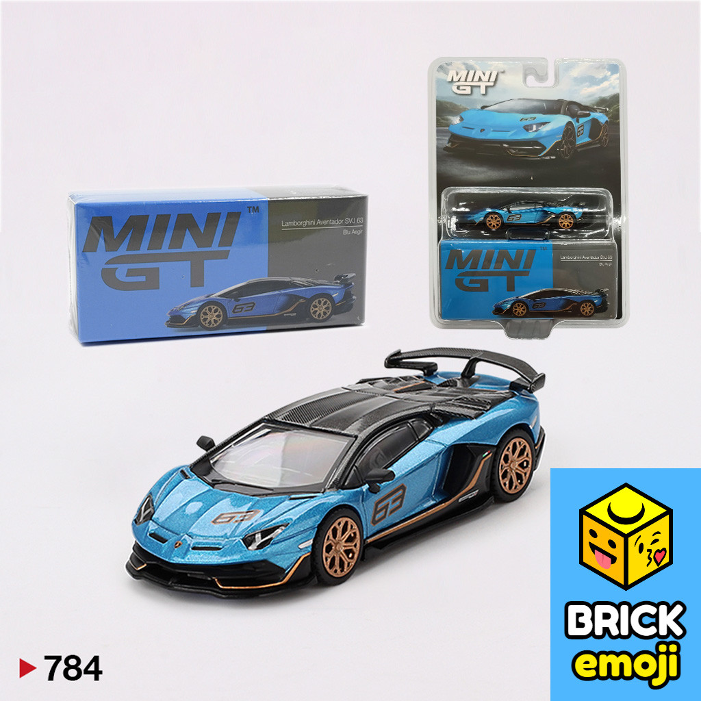 Mini GT 784 Lamborghini Aventador SVJ 63 Blu Aegir 1/64 (Box/Blister ...