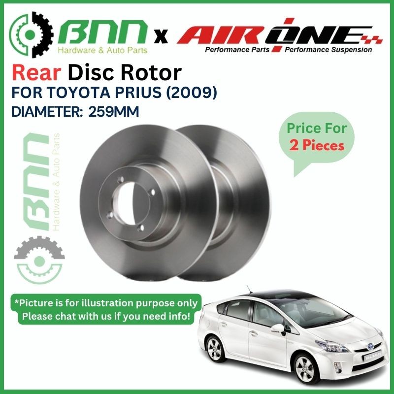 [BNN] AIRONE Toyota Prius 2009 Rear (Belakang) OE Brake Disc Rotor ...