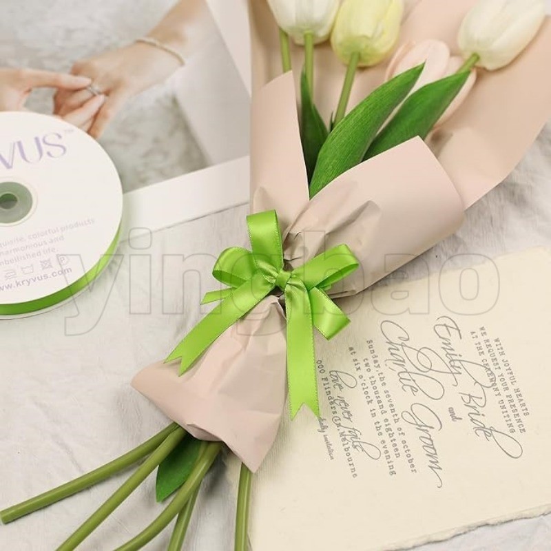 22Meters Silk Satin Ribbons 6mm Christmas Valentines handmade ribbon ...