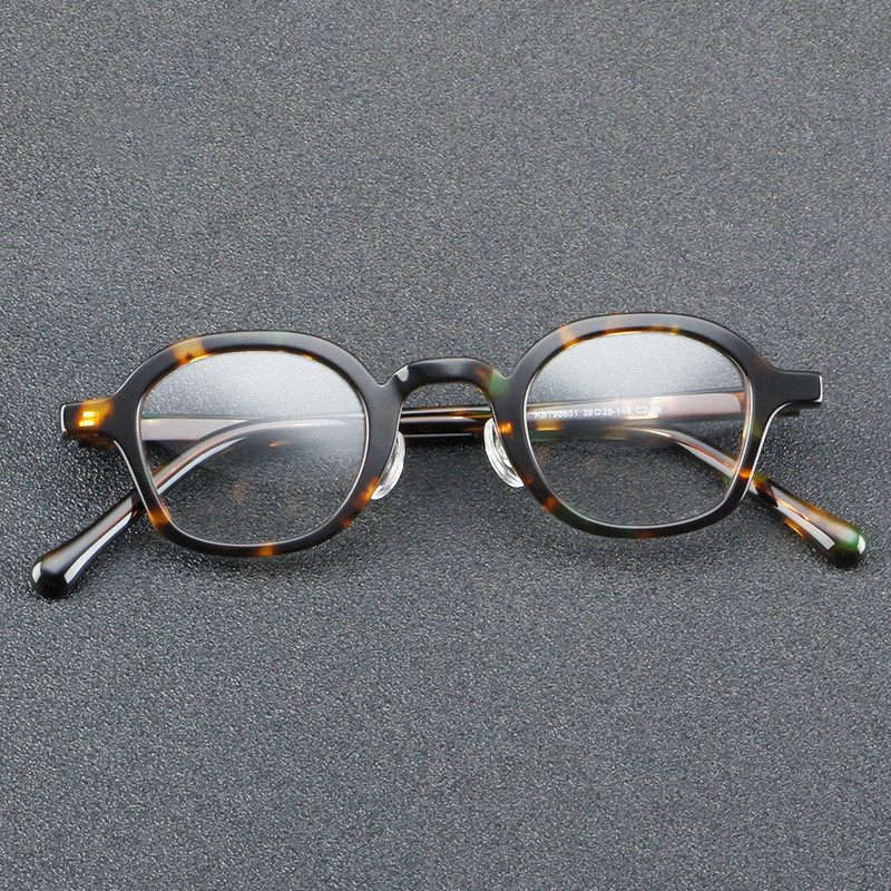 Small Round Glasses Frame Acetate Thick Frame Spectacles Men Women ...