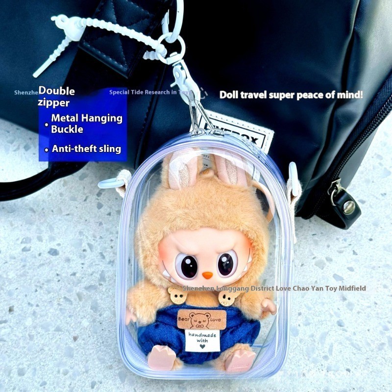 thumbnail image 2 of Aerbee Clear Protective Case For Cry Dolls - Thickening PVC Display Storage Bag With Cute Rabbit Design 2 of 12