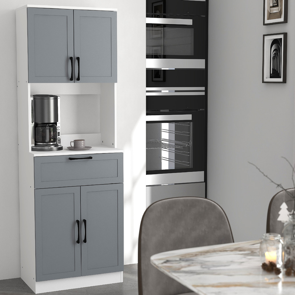 Synergy House Casper Framed Tall Kitchen Cabinet 1.3ft Deeper kabinet ...