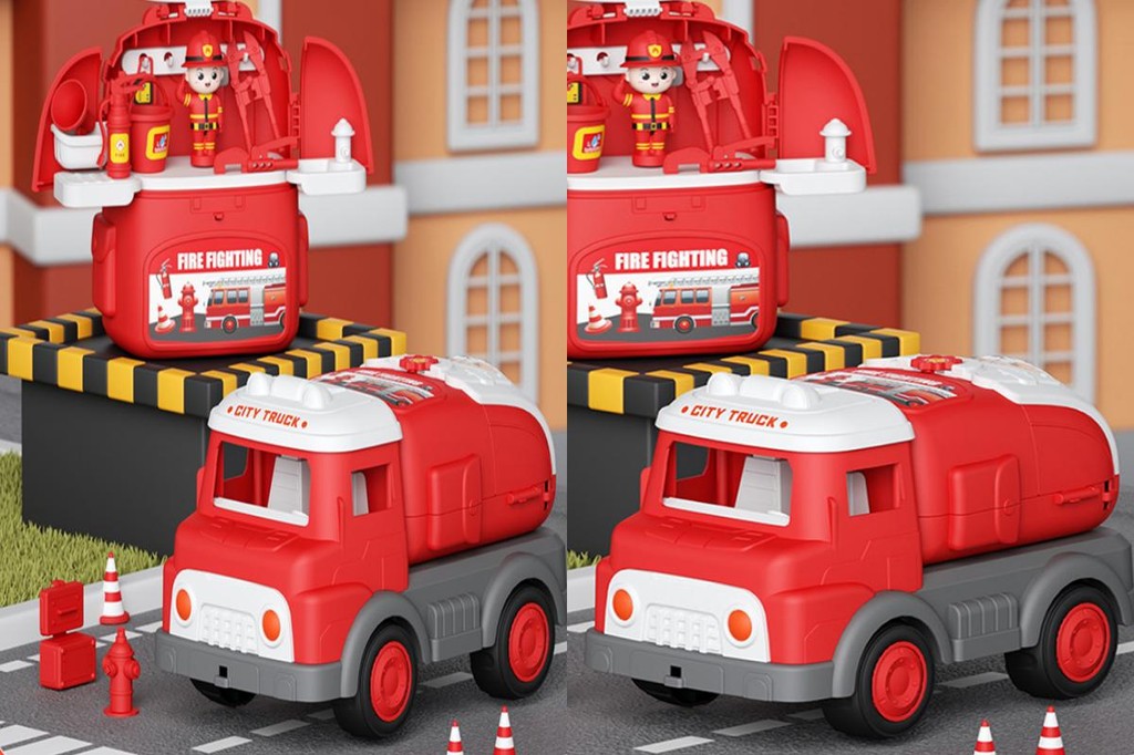RAN Toy Cars for Toddlers Playing House Toys 3-in-1 Emergency Vehicles ...
