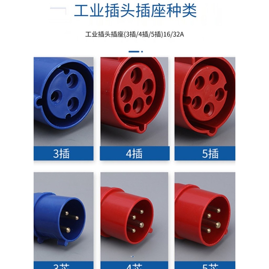 Industrial Plug Waterproof Aviation Plug Butt Socket Connector Three ...