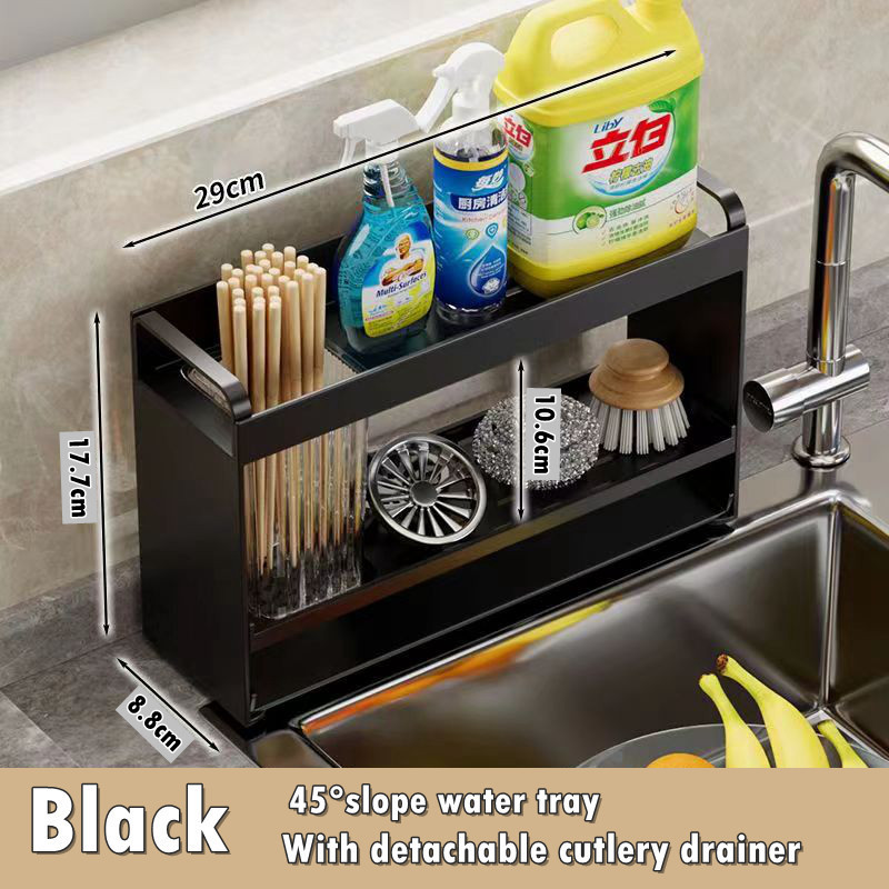 Ramadan Mubarak 2 Layer Kitchen Faucet Sink Drain Rack Sponge Holder ...
