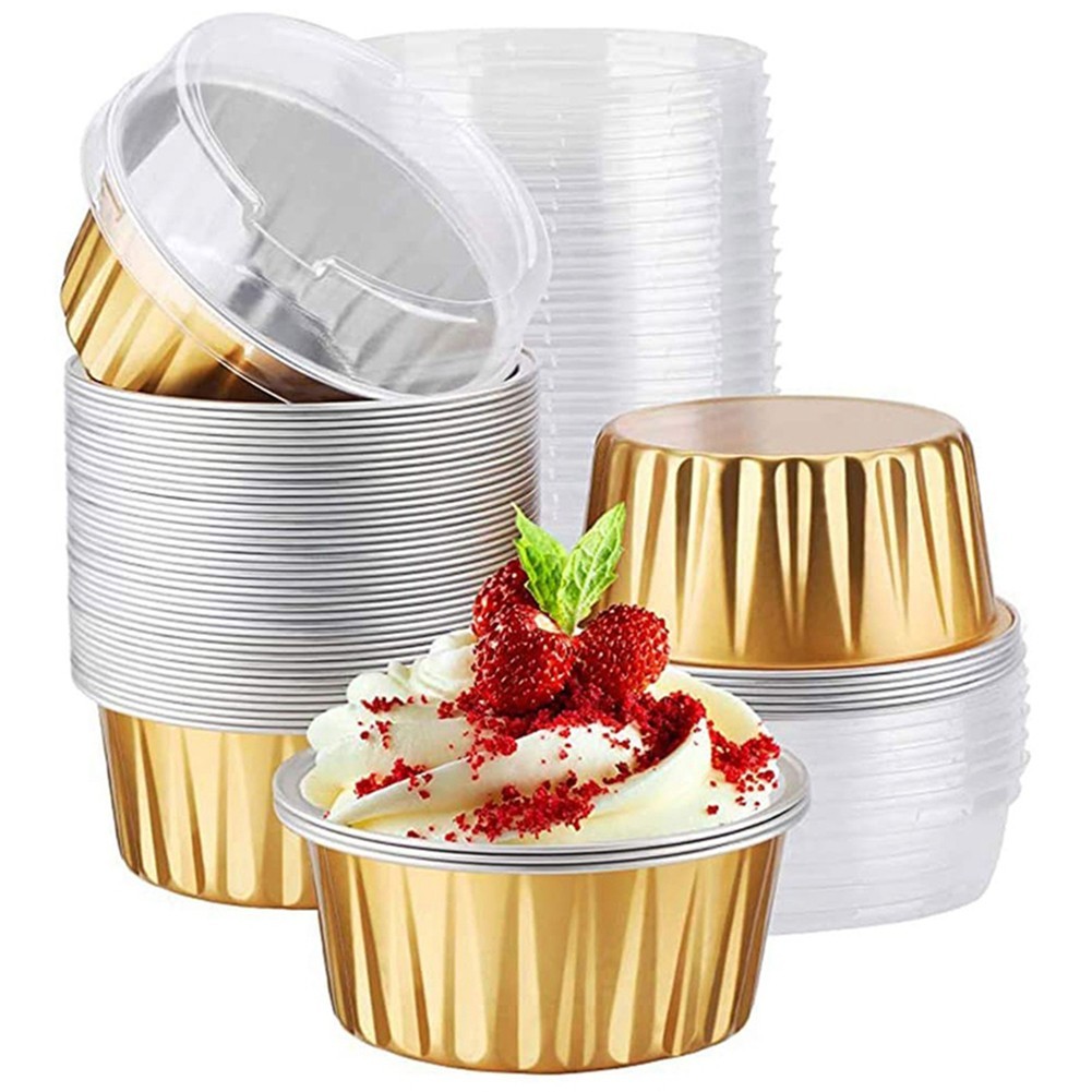 [JTFY] 20PCS Egg Tart Aluminum Foil Bowl Air Fryer Tin Box Barbecue Tin
