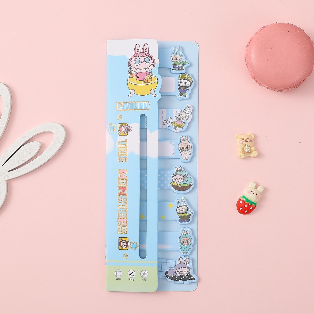 Ossayi Kawaii Labubu Sticky Notes Set 160 Sheets Self-Adhesive Memo ...