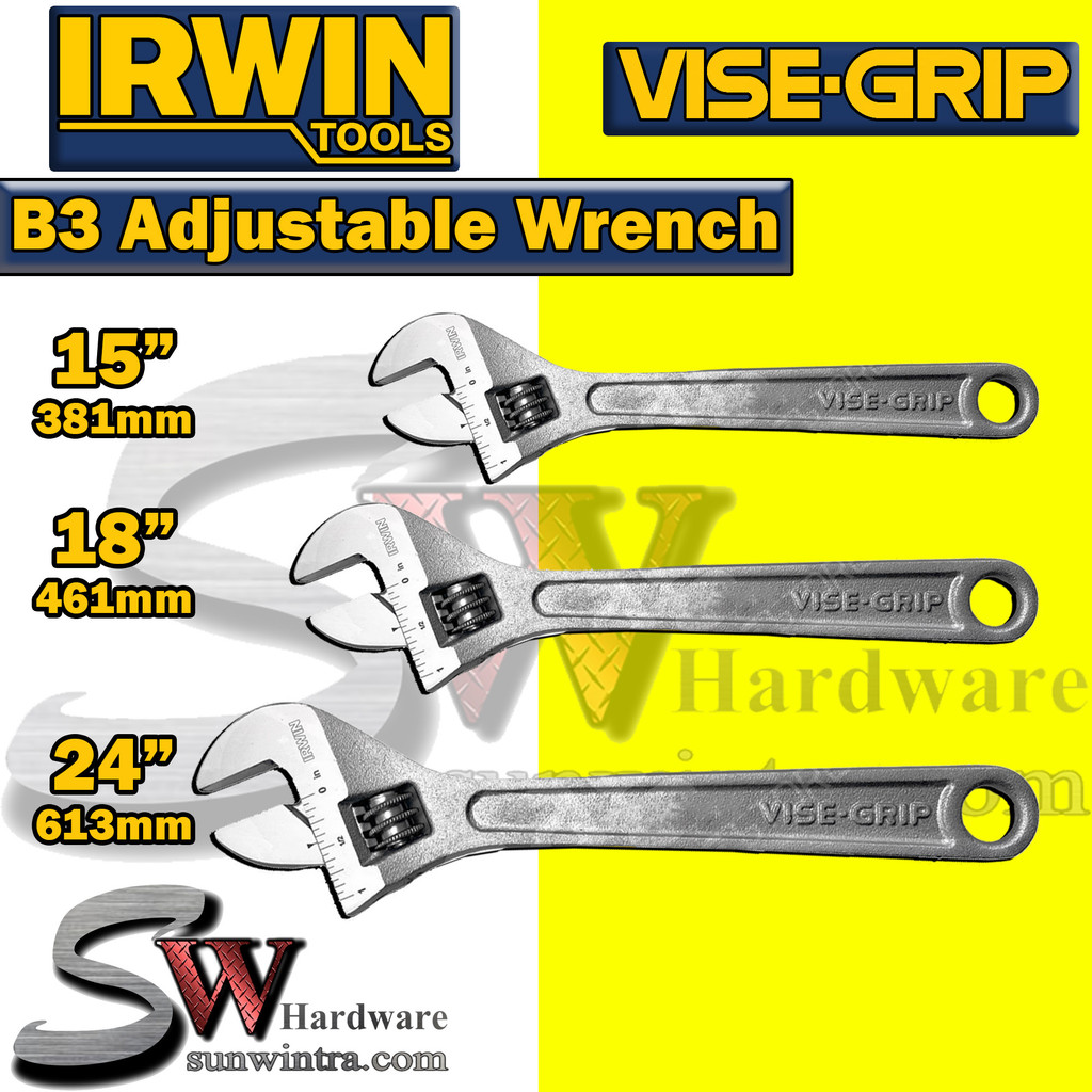 IRWIN Adjustable Wrenches (Imperial and metric scales) 7 Size Available ...