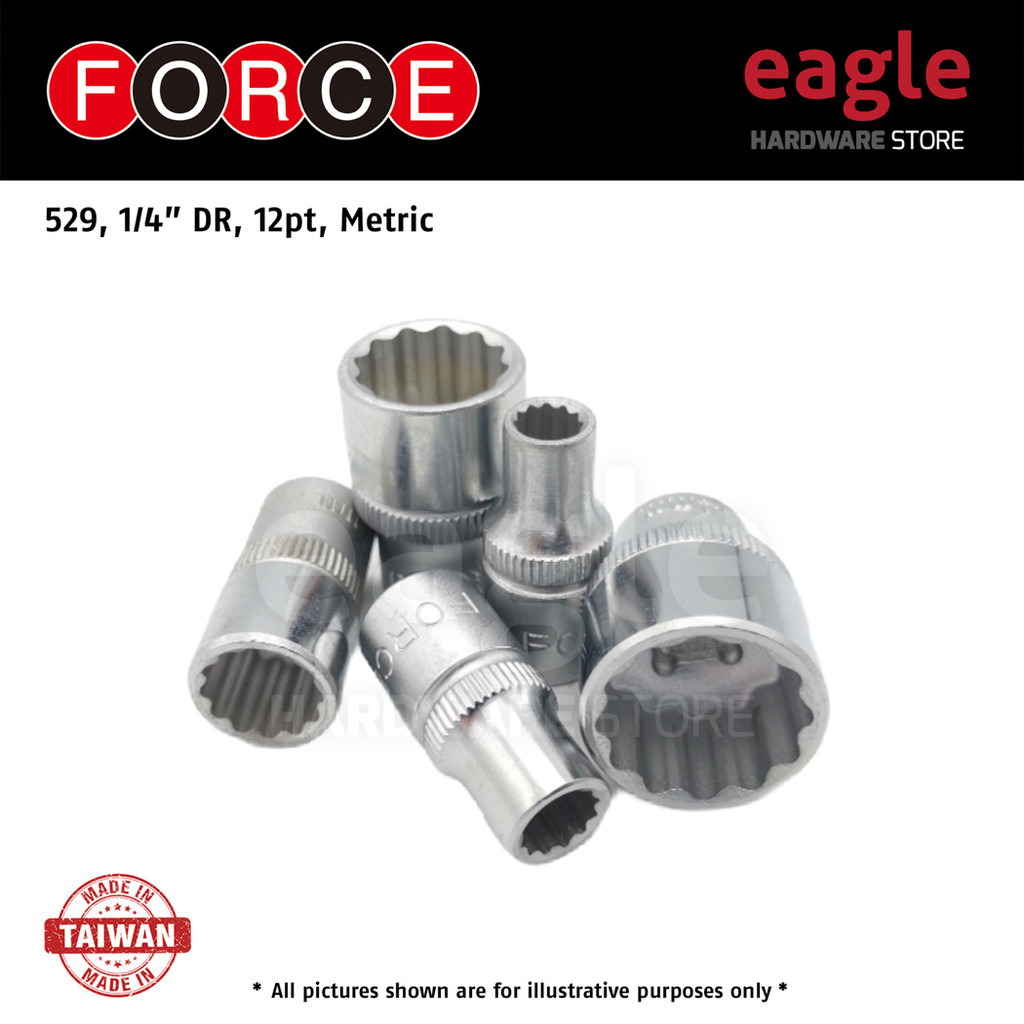 Force 529 Flank Socket, Metric, 12pt, 1/4