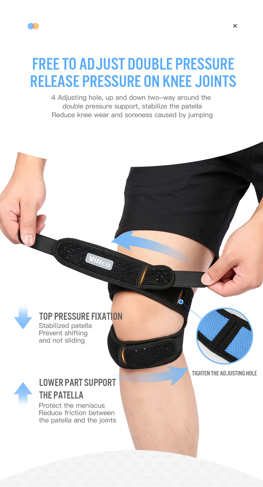 1Pcs Band Strap,Adjustable Iliotibial, Knee,Thigh, Hip & ITB Syndrome ...