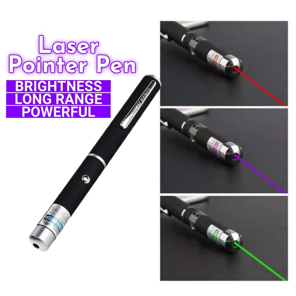 High Power Laser Pointer Pen Long Range Red Green Purple 5mw Strong ...