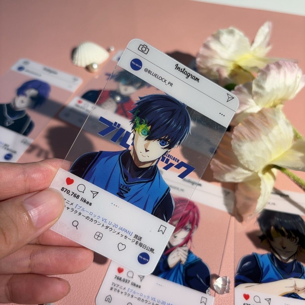 Blue Lock Anime Acrylic IG Frame Card Photocard Collection | Shopee ...
