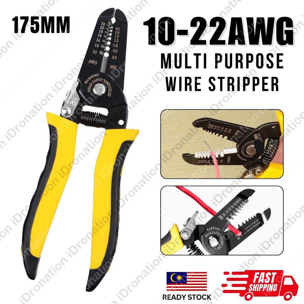 175MM Cutting Stripping Wire Terminal Stripper Crimper Cable Cutter ...