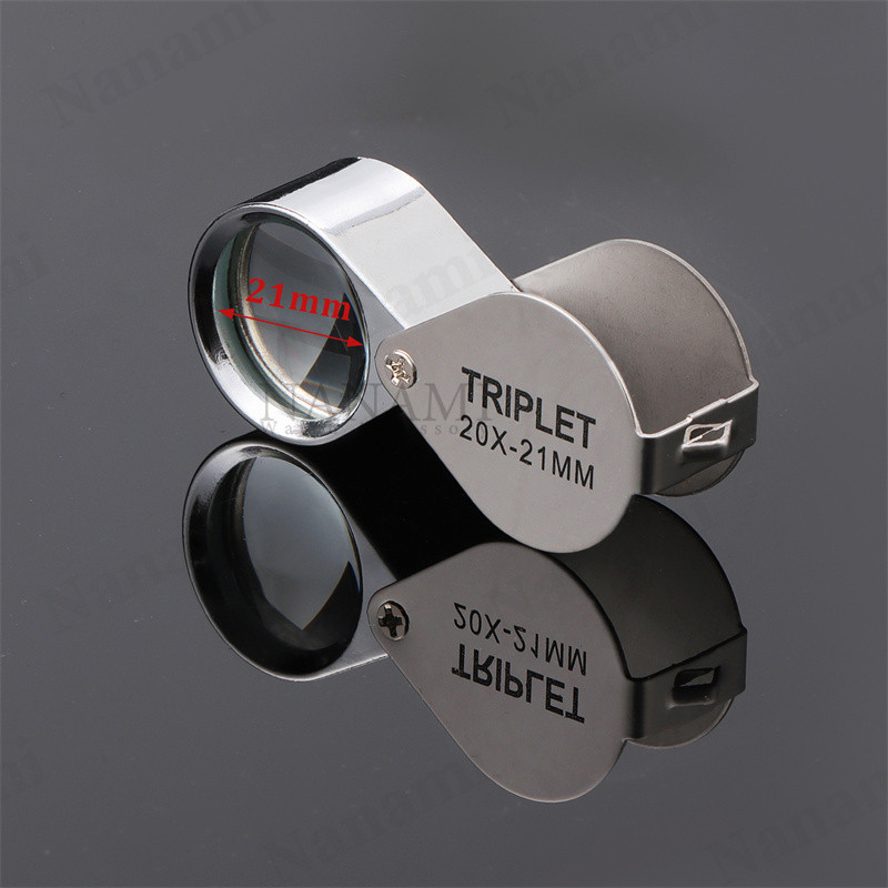 10X 20X 30X Folding Magnifying Glass Portable Loupe Glass Magnification ...