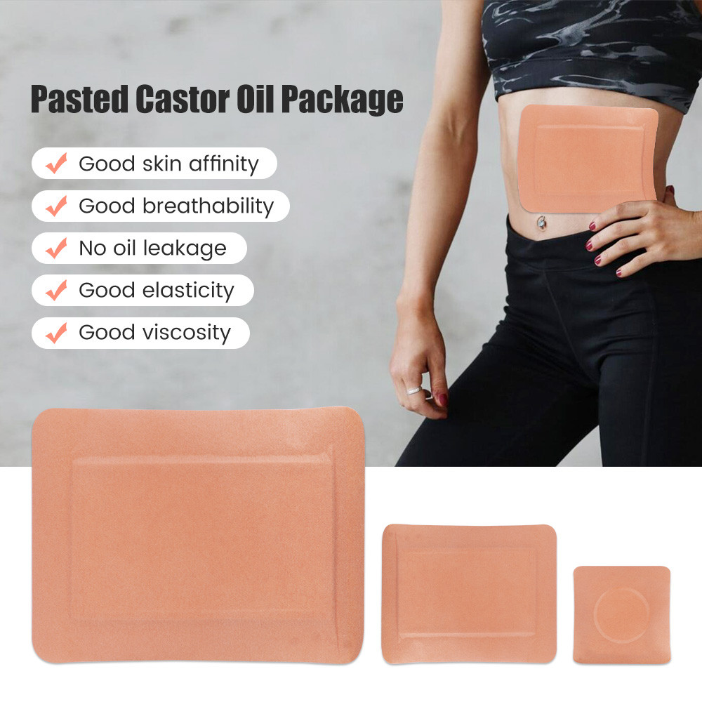 10PCS SelfAdhesive Castor Oil Patches Disposable SelfAdhesive Castor