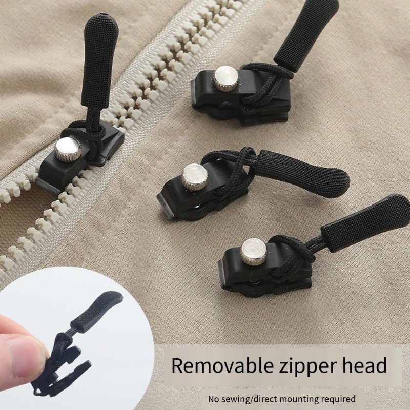 Universal Zipper Repair Kit - Non-Slip Metal Zip Head - For Jacket Bags ...