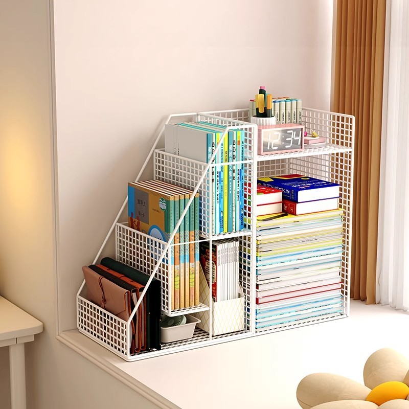 Under Desk Bookshelf Shelf Rack Floor-standing Book Storage Box ...