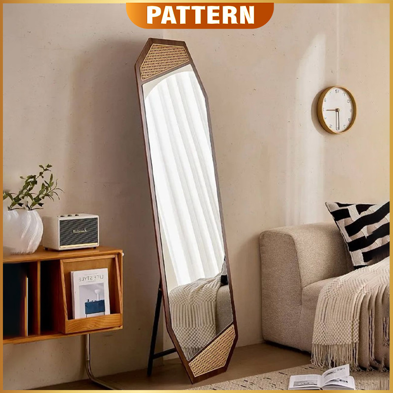 PATTERN Rattan Mirror Full Length Mirror Ins Modern Nordic Tall ...