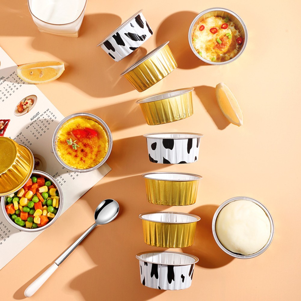 [JTFY] 20PCS Egg Tart Aluminum Foil Bowl Air Fryer Tin Box Barbecue Tin
