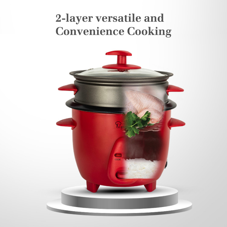 La gourmet RC06B 0.6L Rice Cooker with Non-stick Steamer Easy ...