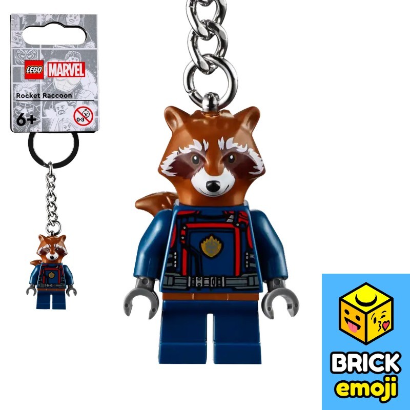 LEGO 854296 Marvel Rocket Raccoon Keyring Key Chain | Shopee Malaysia